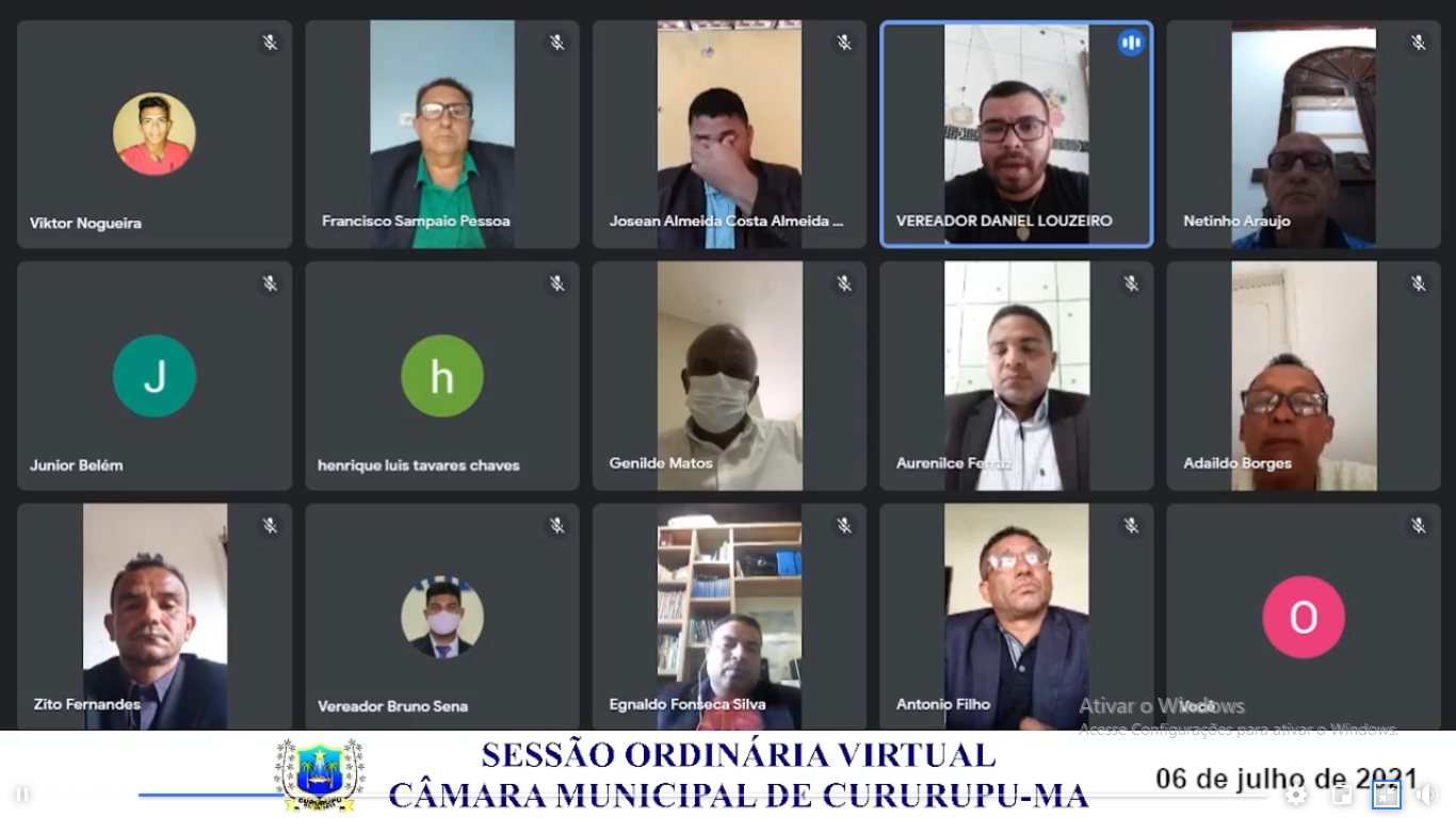 SESSÃO VIRTUAL COM A PARTICIPAÇÃO DO COORDENADOR DO SAAE.